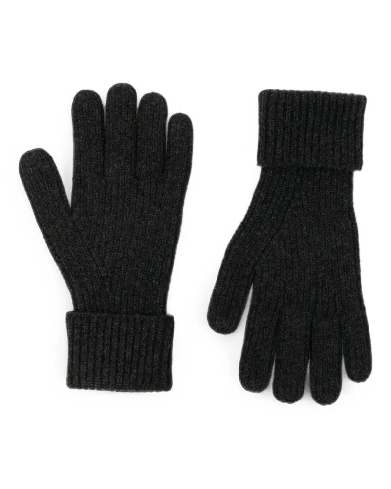N.Peal Handschuhe aus geripptem Strick - Grau Grau