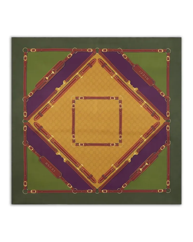Gucci printed silk scarf - Grün Grün
