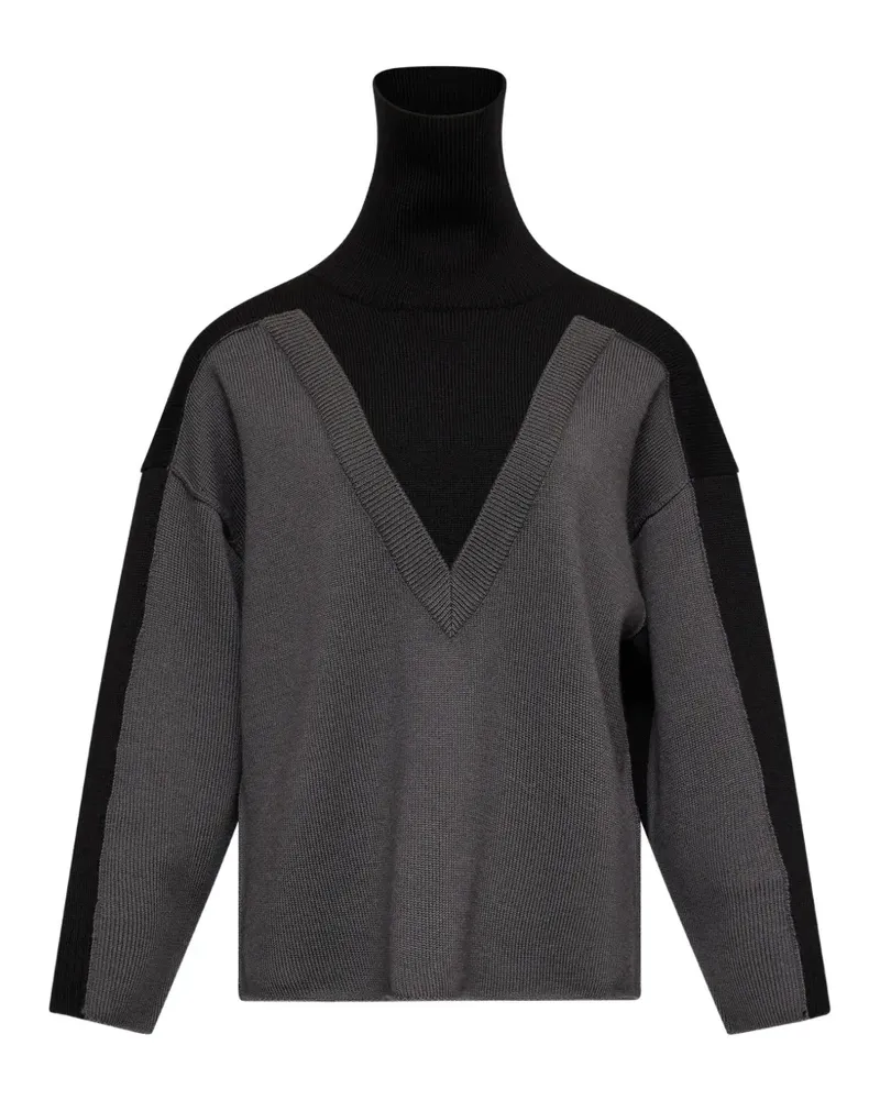Maison Margiela Pullover in Colour-Block-Optik - Schwarz Schwarz