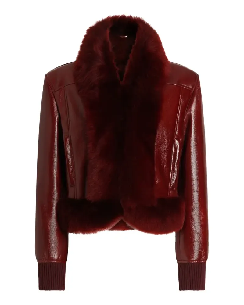 Dolce & Gabbana Jacke aus Leder - Rot Rot