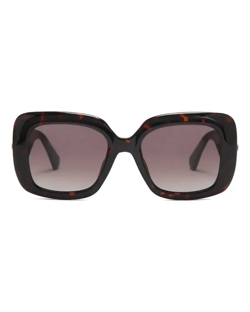 Kurt Geiger tortoiseshell-effect Eagle-plaque sunglasses - Braun Braun