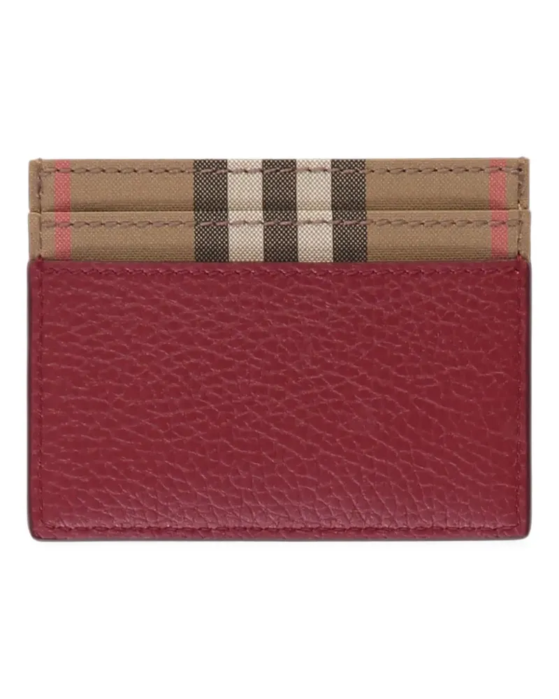 Burberry Vintage Check grained leather cardholder - Rot Rot