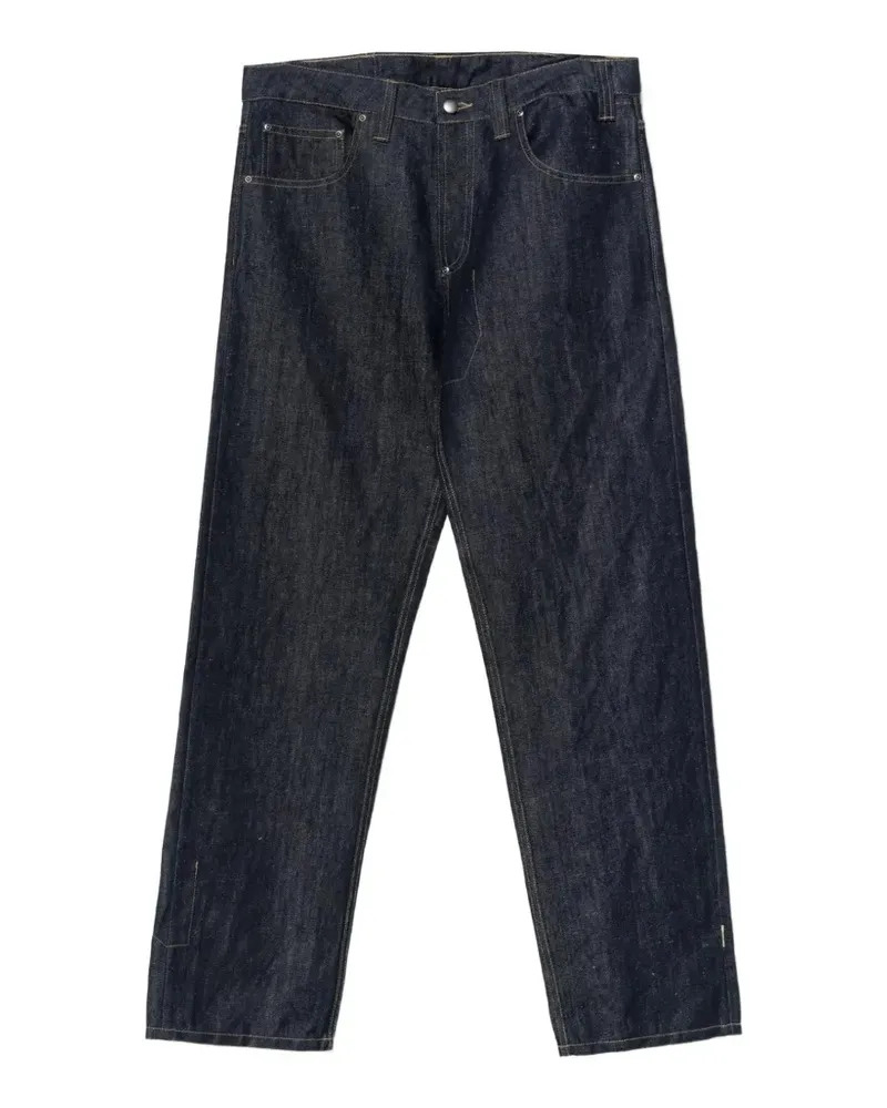 maharishi Jeans mit Drachenstickerei - Blau Blau