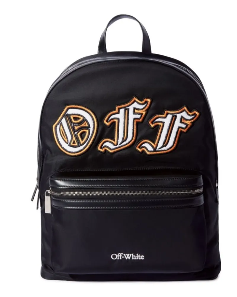 OFF-WHITE Rucksack mit Logo-Applikation - Schwarz Schwarz