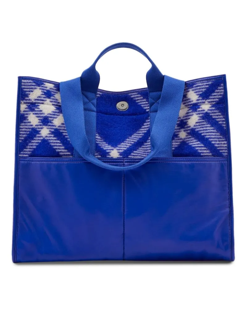 Burberry Shopper mit Karomuster - Blau Blau