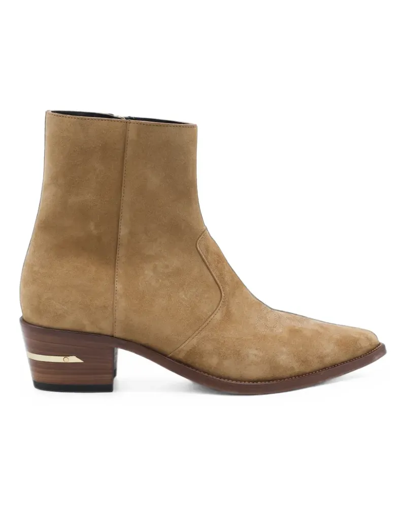 Amiri suede Ryder boots - Nude Nude