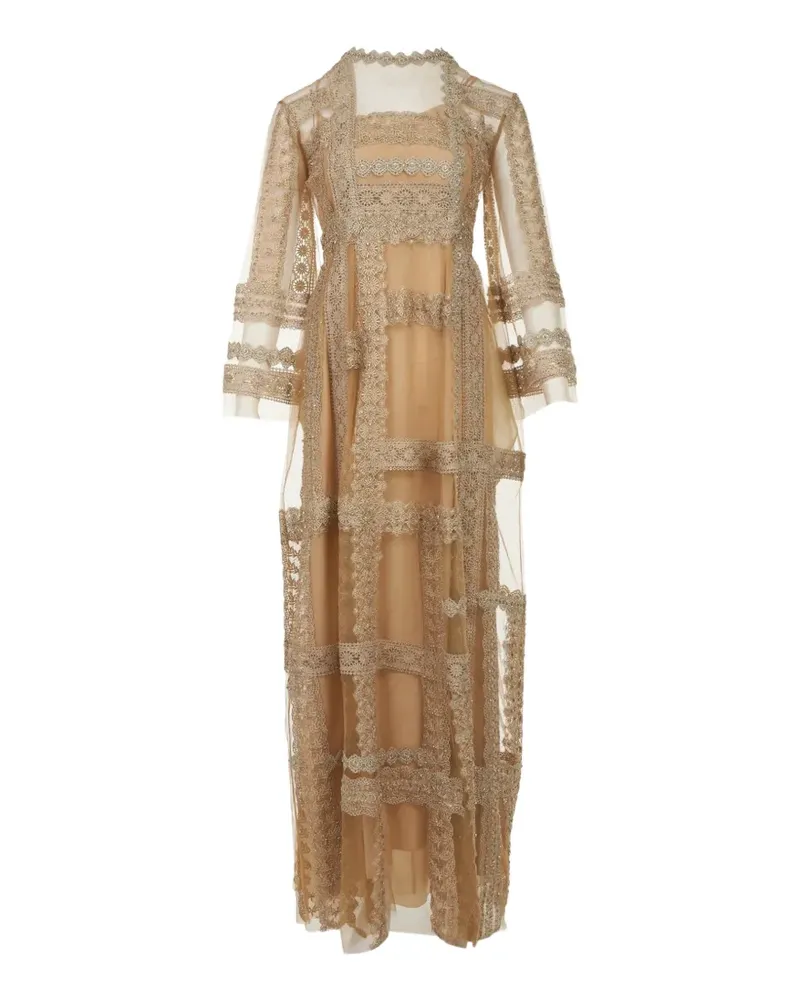 Biyan lace embroidered dress - Nude Nude
