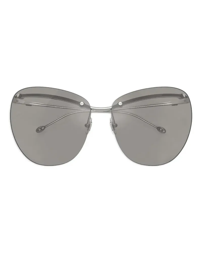 Diesel Rahmenlose 0DL1007 Cat-Eye-Sonnenbrille - Silber Silber