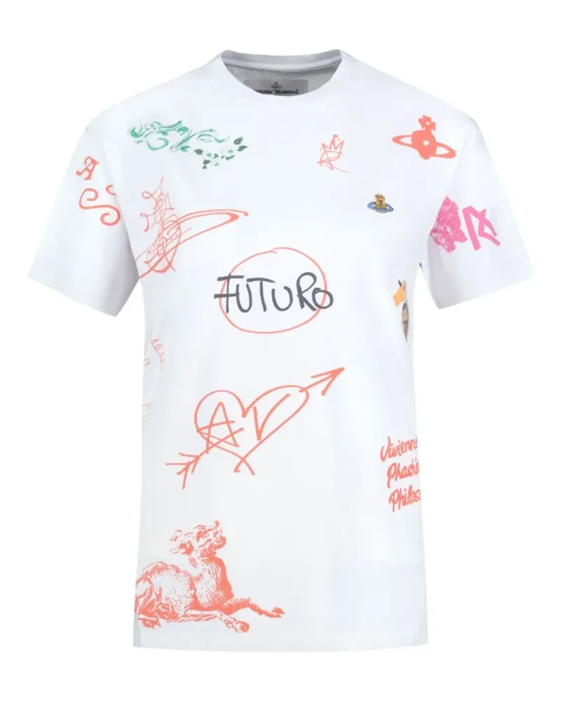 Vivienne Westwood T-Shirt mit Print - Weiß Weiß