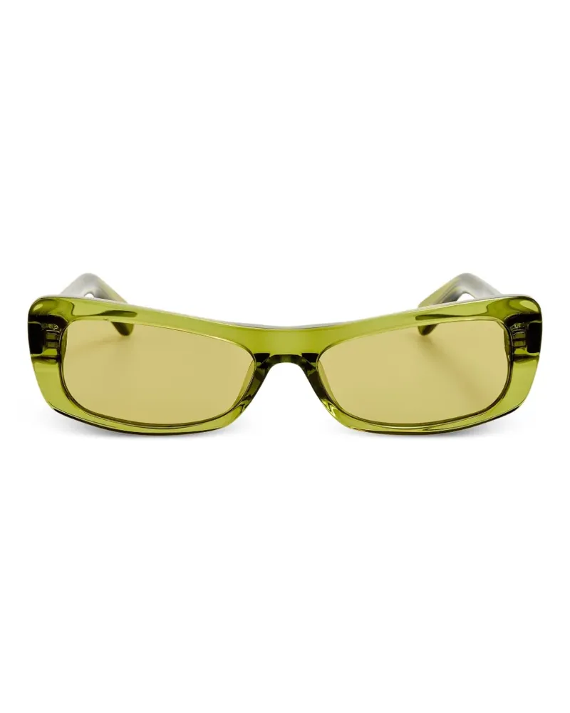 Jacquemus Sonnenbrille mit geometrischem Gestell - Grün Grün