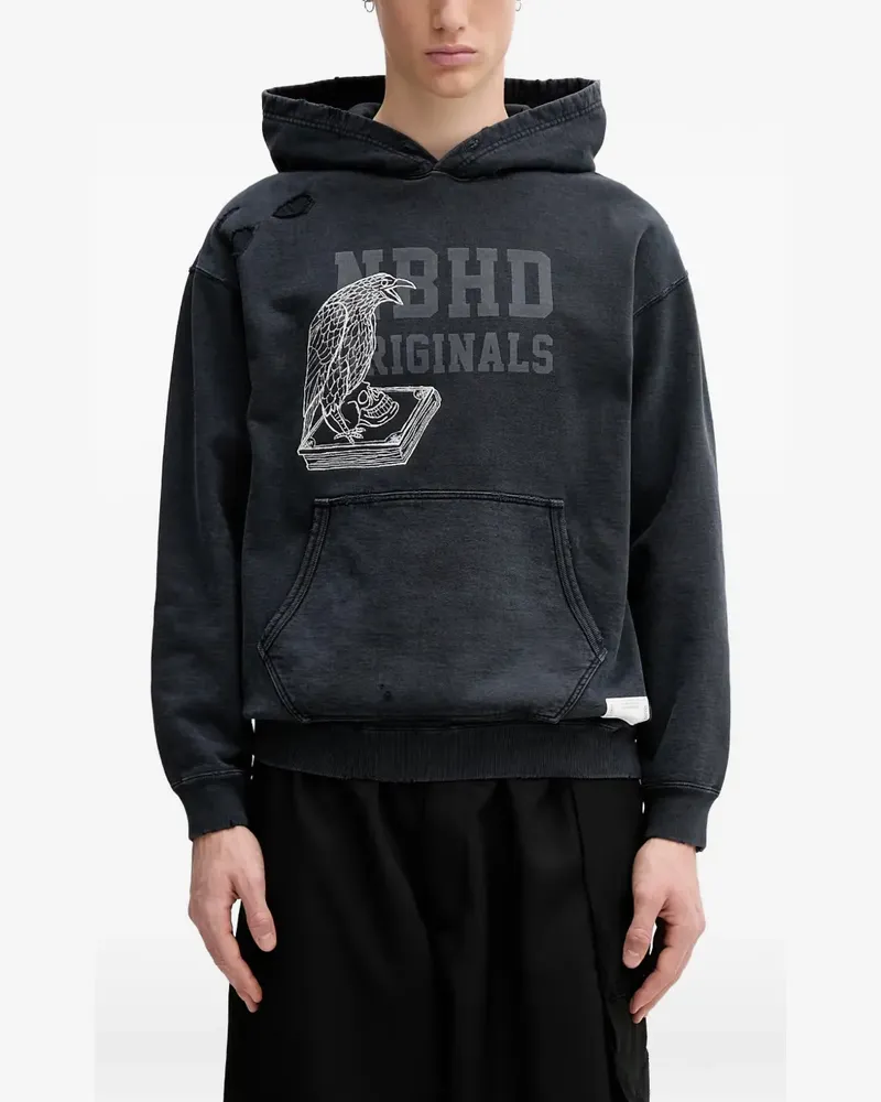 Neighborhood Hoodie im Distressed-Look - Grau Grau