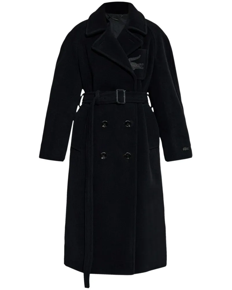 Lacoste Mantel aus Wolle - Schwarz Schwarz