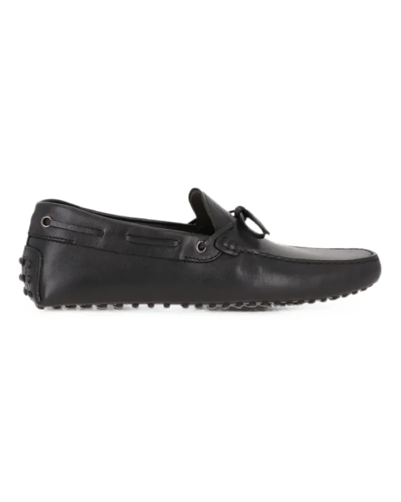 TOD'S bow-detail leather loafers - Schwarz Schwarz