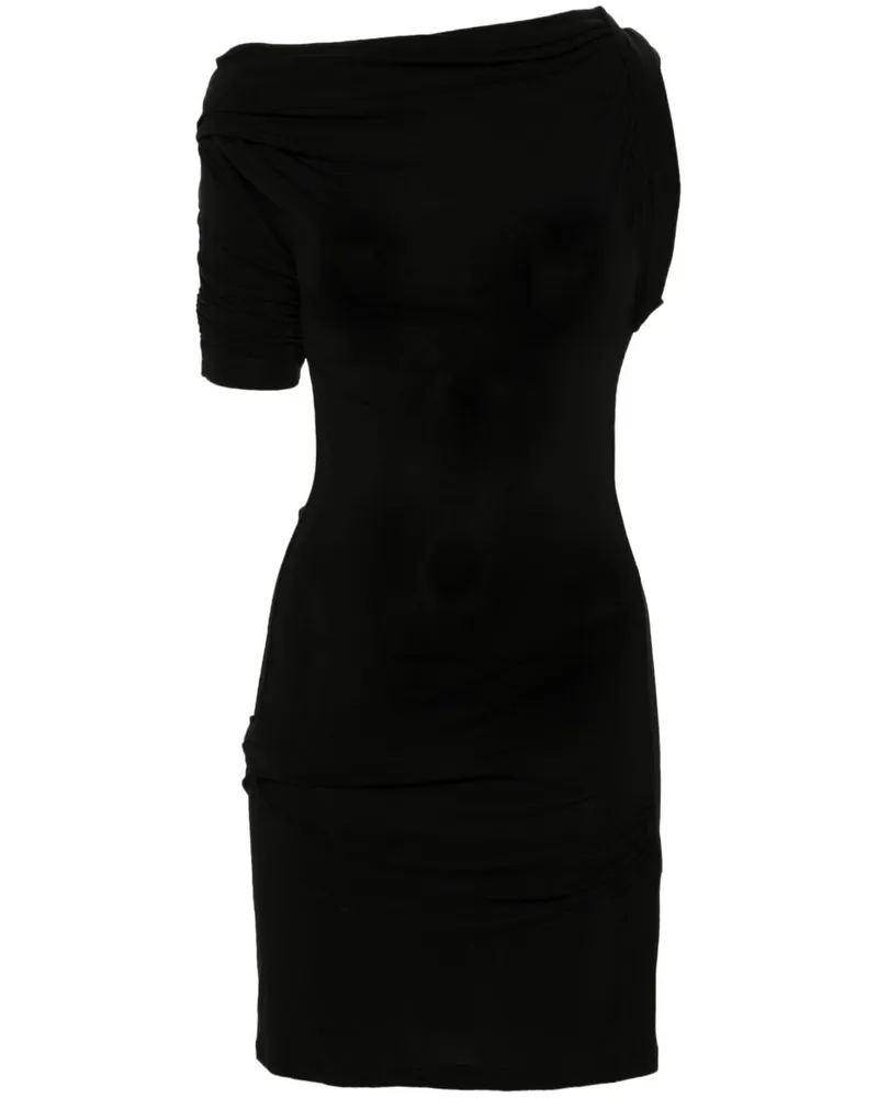 Jacquemus La Mini Robe Drapeado Kleid - Schwarz Schwarz