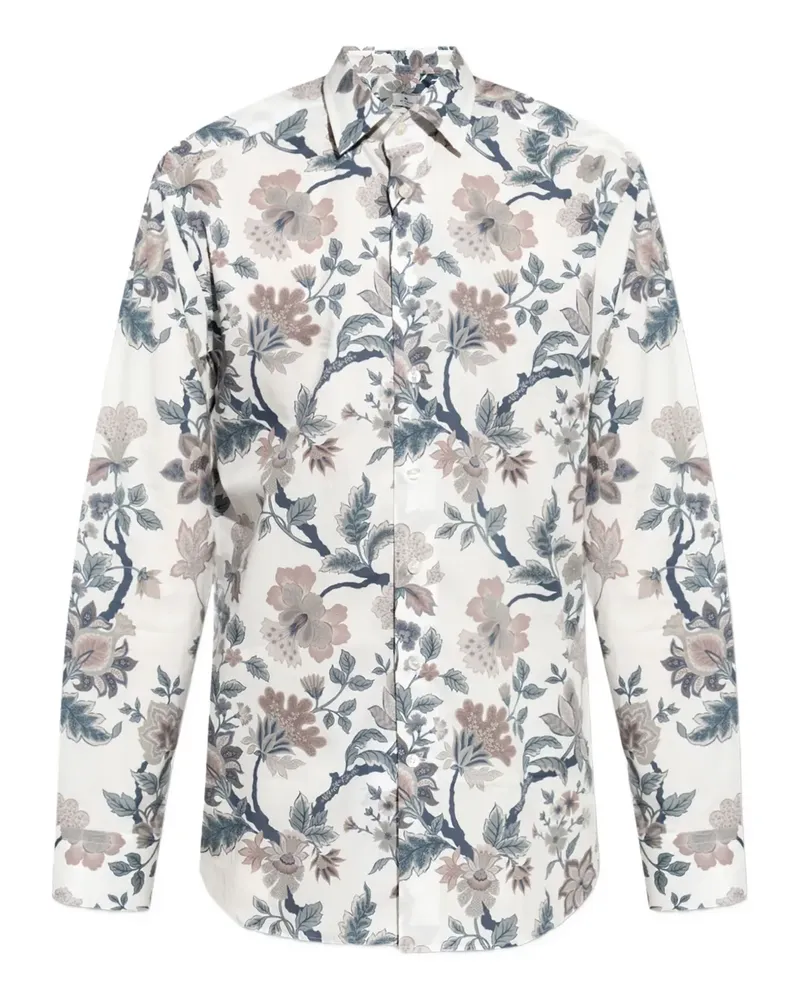 Etro Hemd mit Blumen-Print - Weiß Weiß