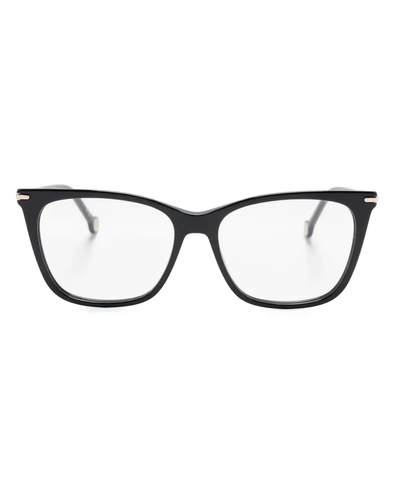 Carolina Herrera New York Cat-Eye-Brille mit Logo-Gravur - Schwarz Schwarz