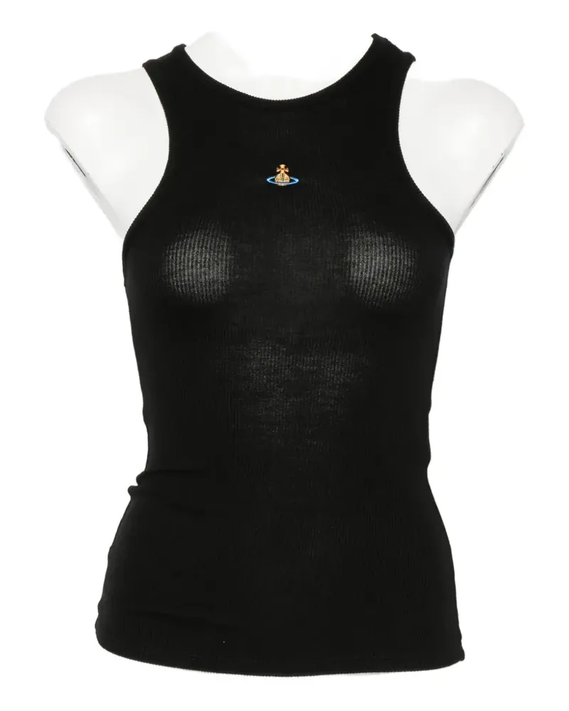 Vivienne Westwood 90s Orb-embroidered tank top - Schwarz Schwarz