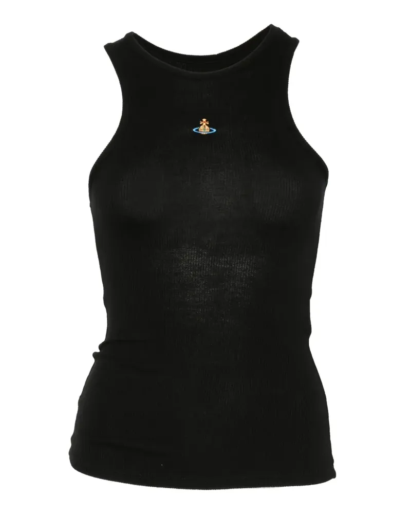 Vivienne Westwood 90s Orb-embroidered tank top - Schwarz Schwarz