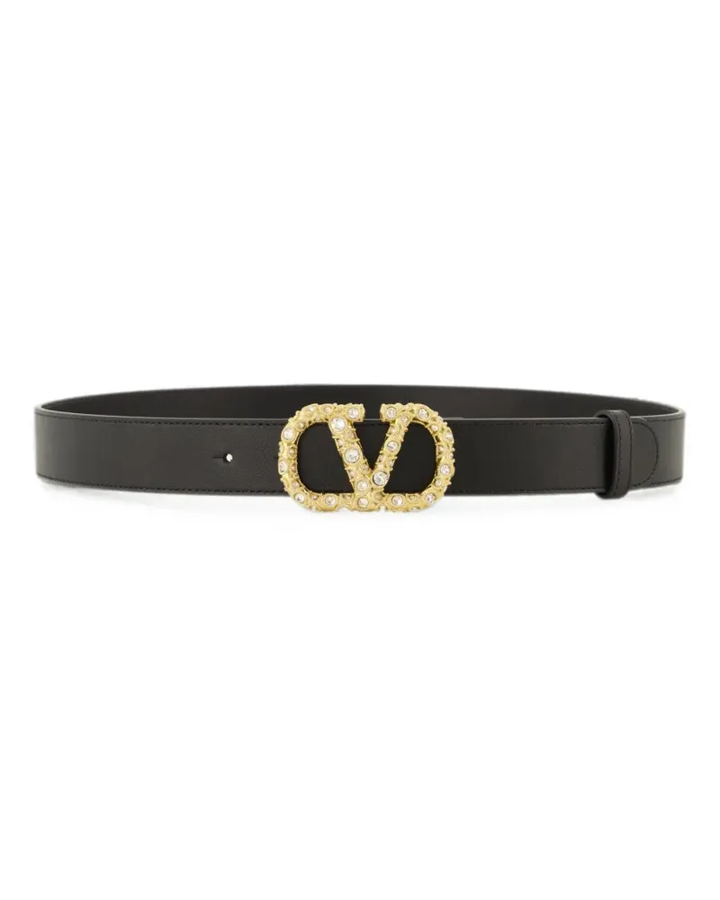 Valentino Garavani VLogo Swarovski-crystal belt - Schwarz Schwarz