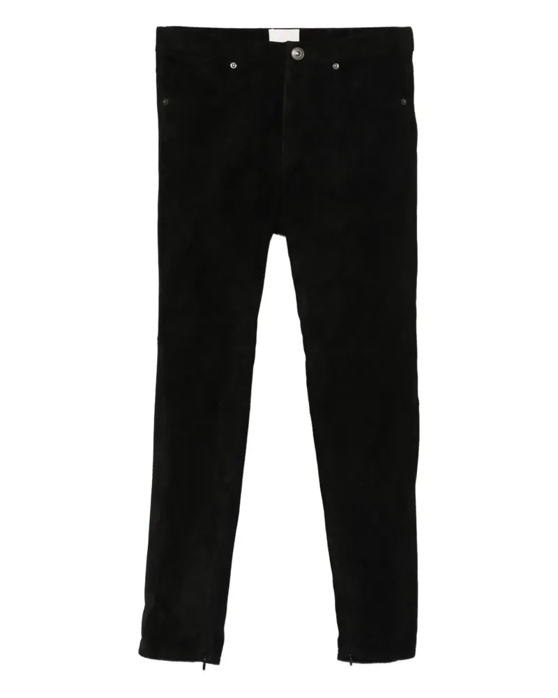 Isabel Marant Dorothea Wildlederhose mit Reißverschluss - Schwarz Schwarz