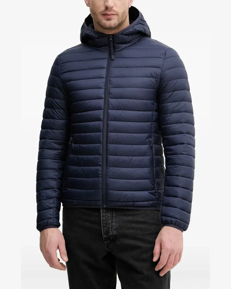 Benetton quilted hooded jacket - Blau Blau