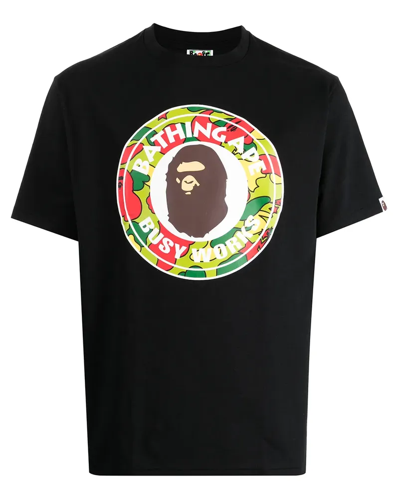 BAPE T-Shirt mit Logo-Print - Schwarz Schwarz