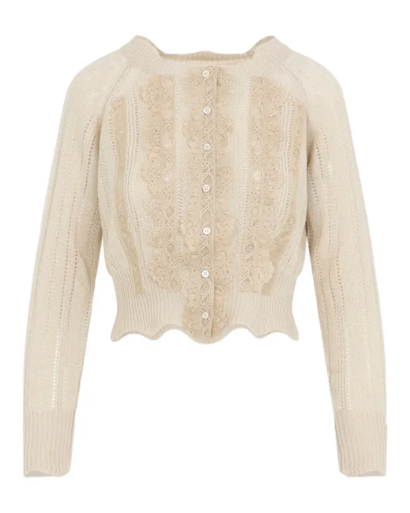 Ermanno Scervino Cardigan aus Pointelle-Strick - Nude Nude