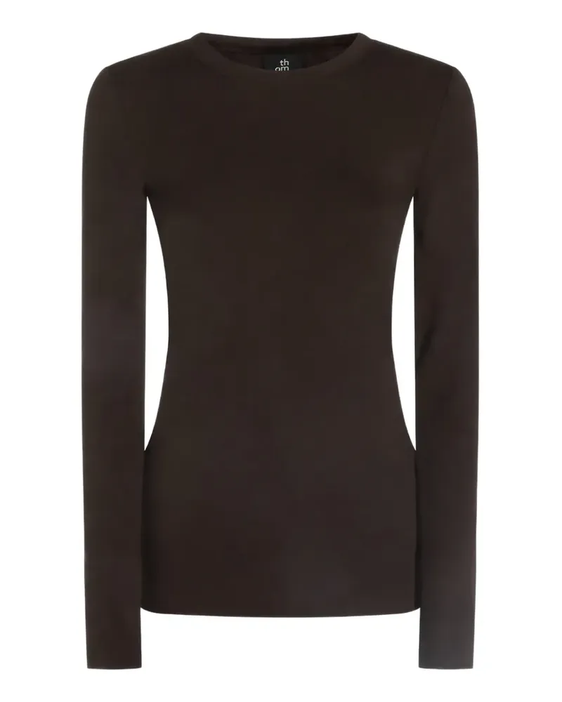 THOM KROM Klassisches Langarmshirt - Braun Braun