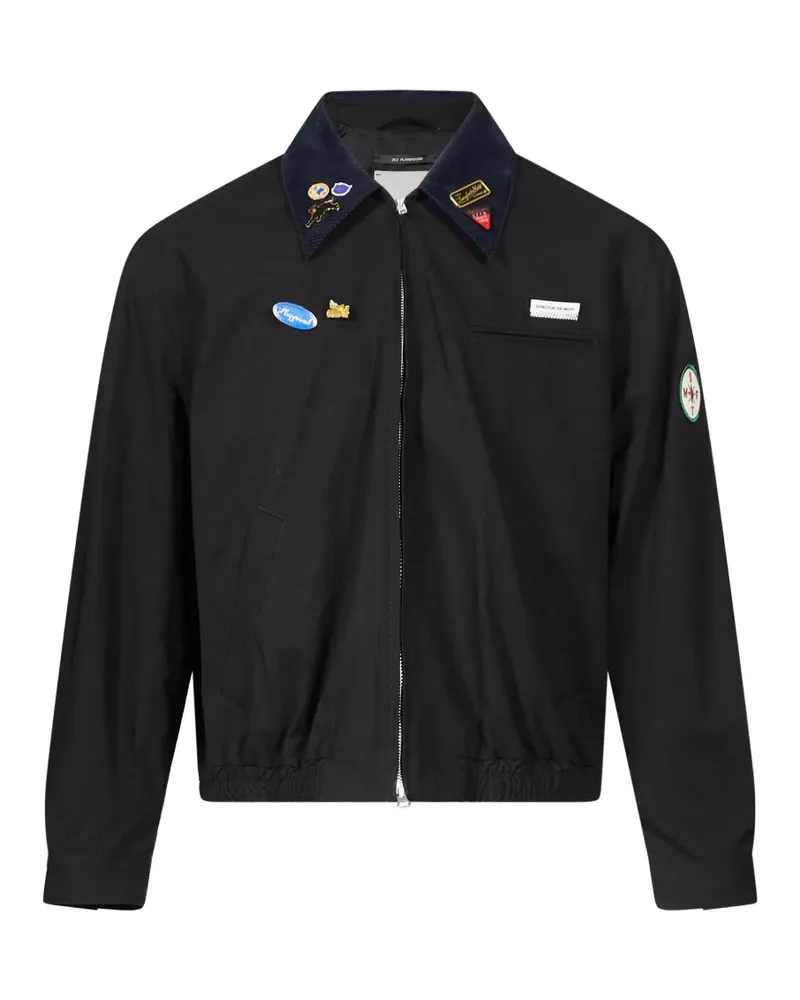 Song For The Mute Jacke mit Cordkragen und Patch-Verzierung - Schwarz Schwarz