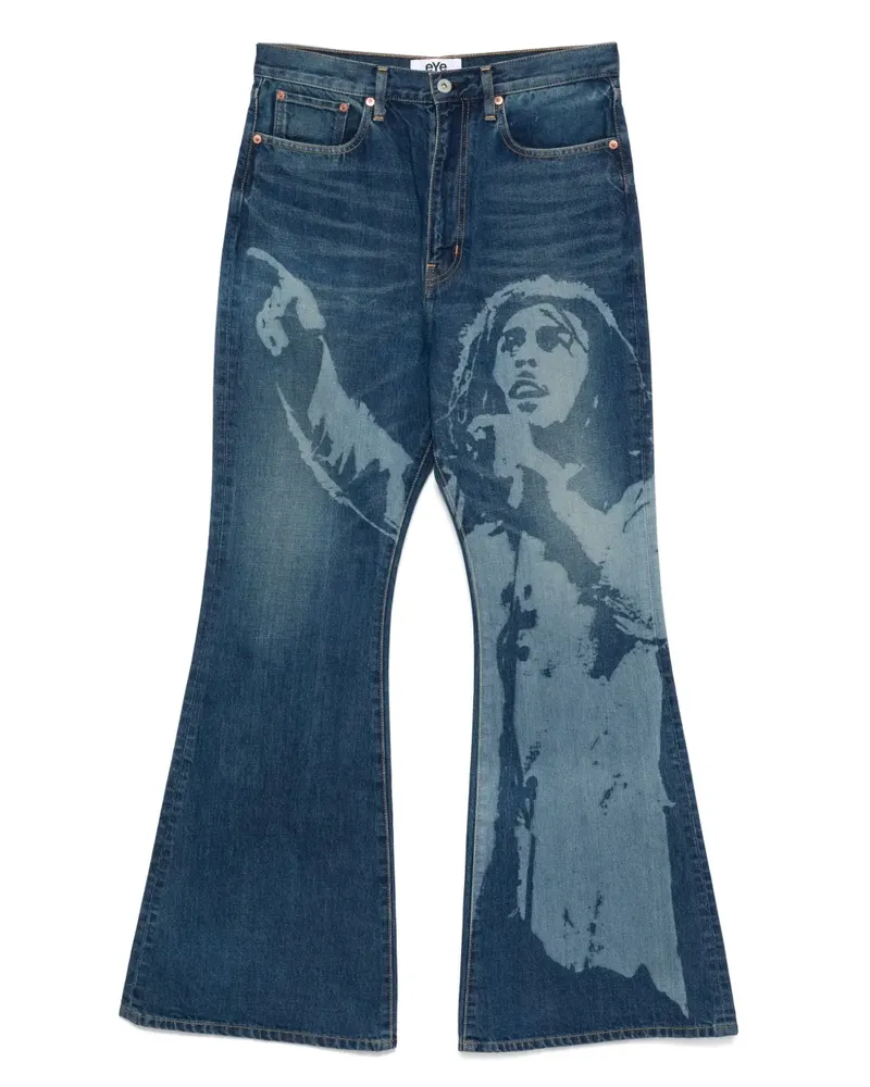 Junya Watanabe Jeans mit Print - Blau Blau