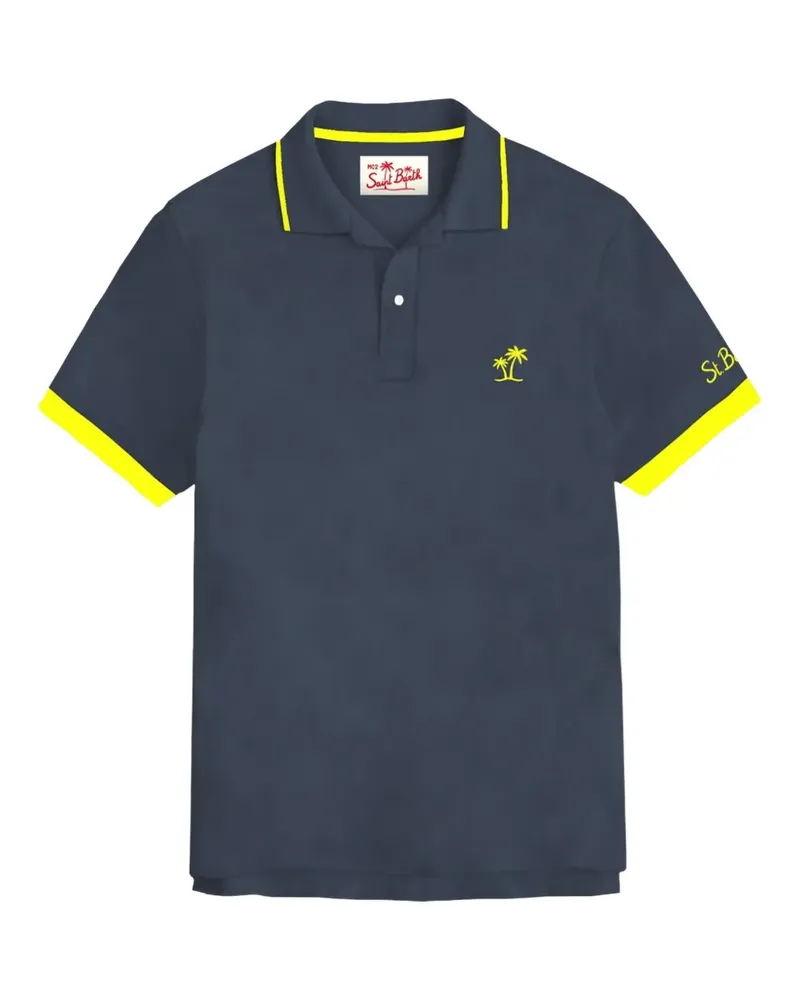 MC2 Saint Barth Besticktes Poloshirt - Blau Blau