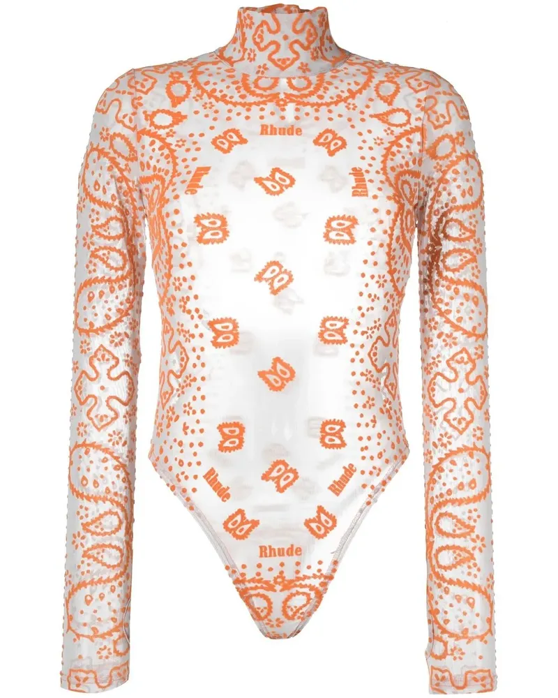 RHUDE Bestickter Body - Grau Grau