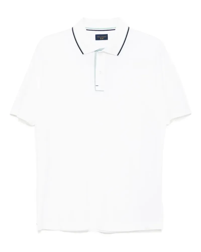Paul & Shark Poloshirt mit Kontrastdetails - Weiß Weiß