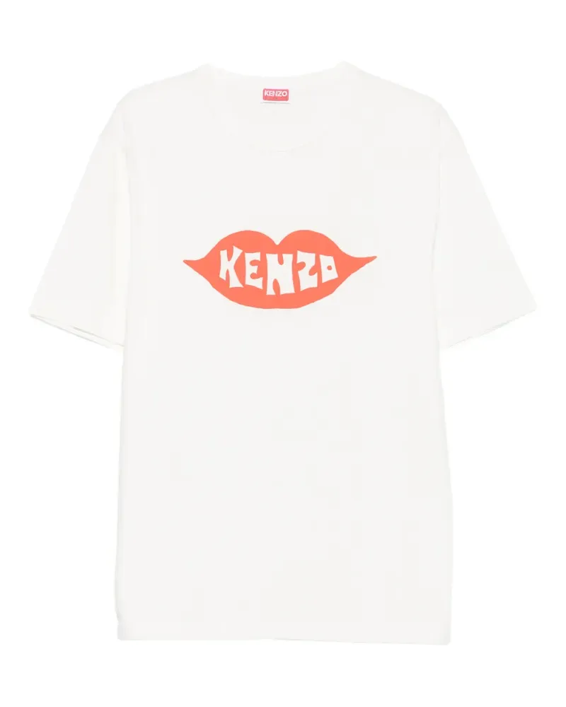 Kenzo T-Shirt mit Logo-Print - Weiß Weiß