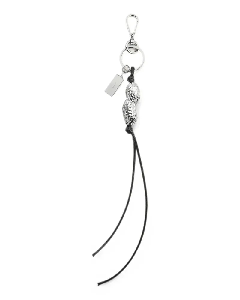 Maison Margiela leather lanyard keyring - Silber Silber