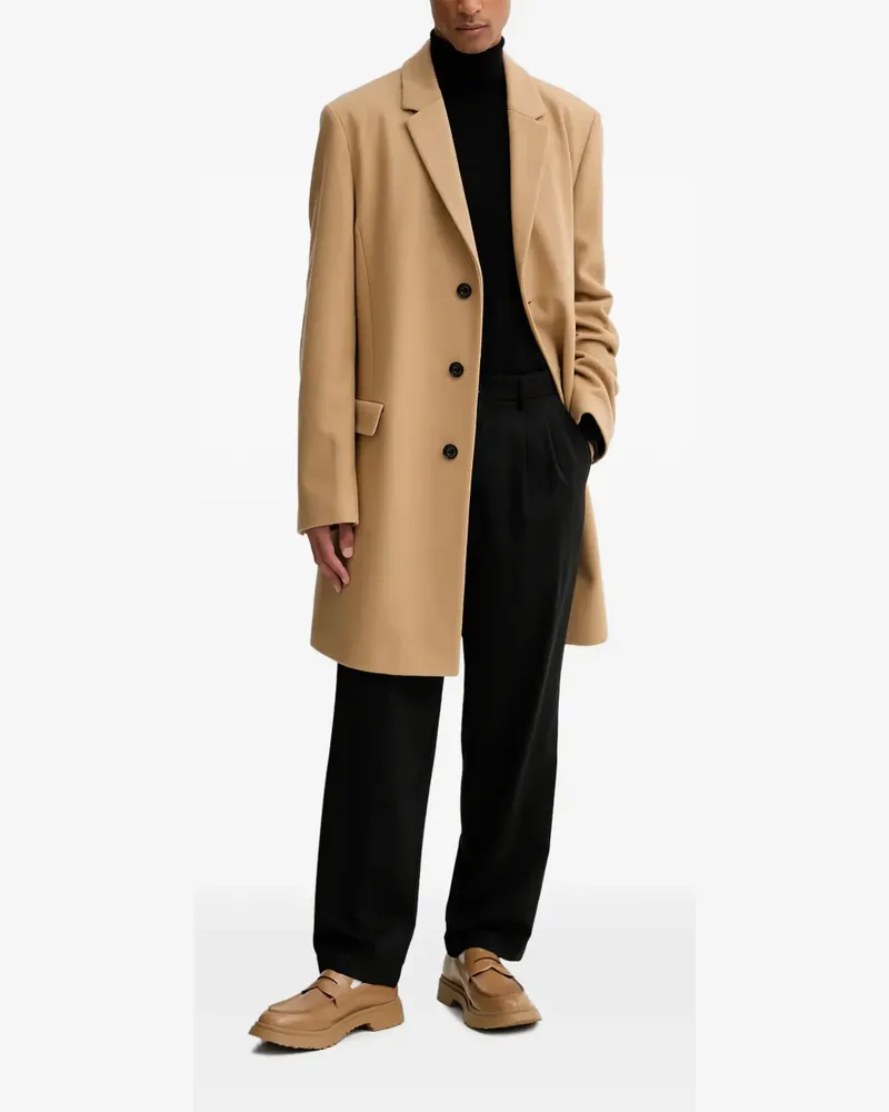 HUGO BOSS Einreihiger Mantel - Nude Nude