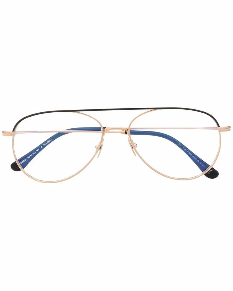 Tom Ford Schmale Pilotenbrille - Gold Gold