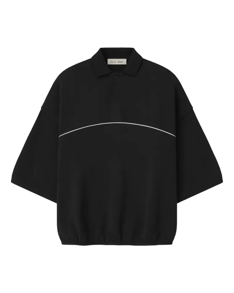 Fear of God Paspeliertes Oversized-Poloshirt - Schwarz Schwarz