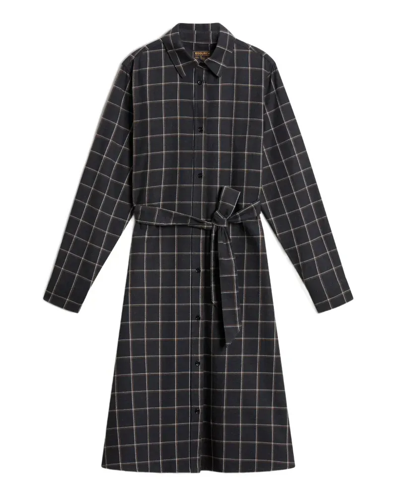 Woolrich Kariertes Hemdkleid aus Flanell - Grau Grau