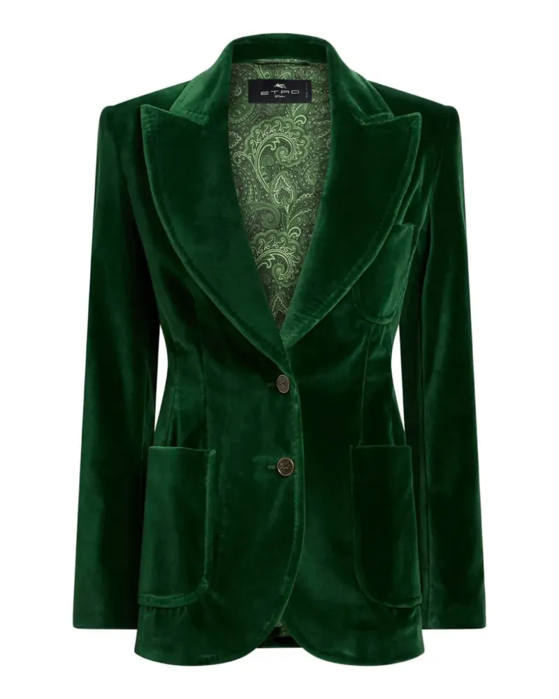 Etro Jacke aus Samt - Grün Grün