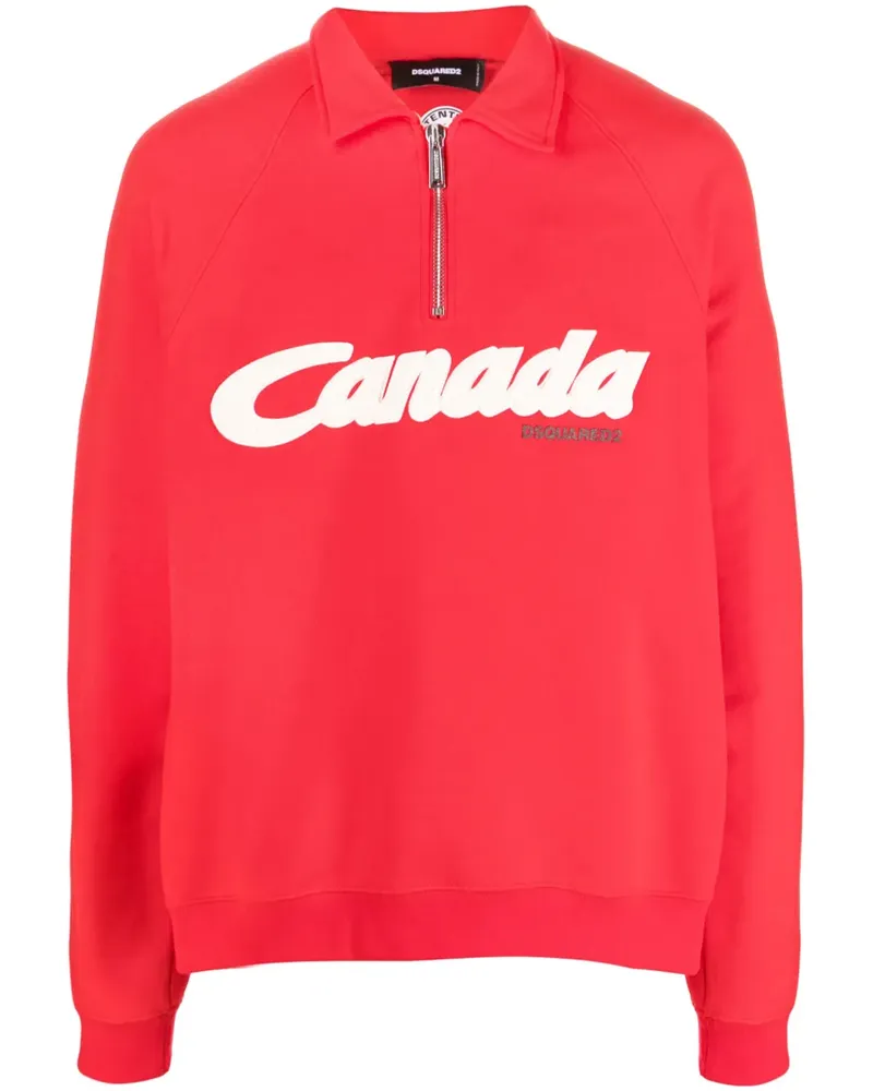 Dsquared2 Sweatshirt mit Logo-Print - Rot Rot