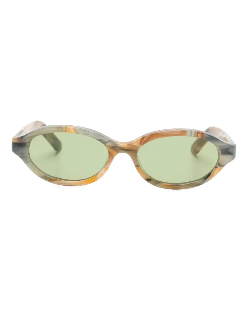RETROSUPERFUTURE patterned oval-frame sunglasses - Nude Nude