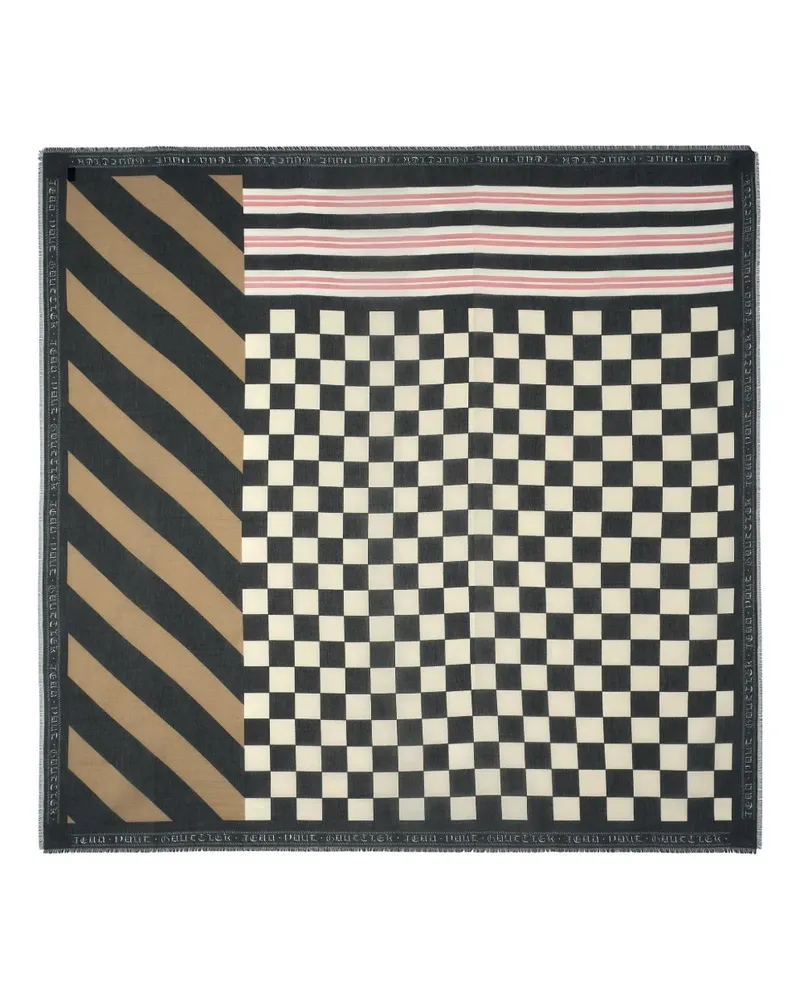Jean Paul Gaultier Schal im Patchwork-Look - Schwarz Schwarz