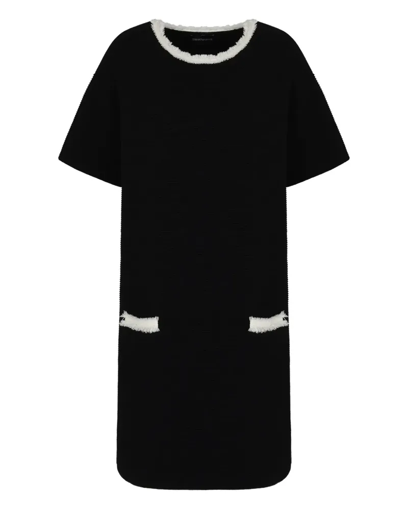 Emporio Armani Minikleid mit ausgefransten Kanten - Schwarz Schwarz