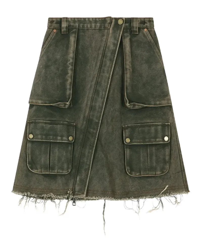 Andersson Bell cargo-pocket wrap mini skirt - Grün Grün