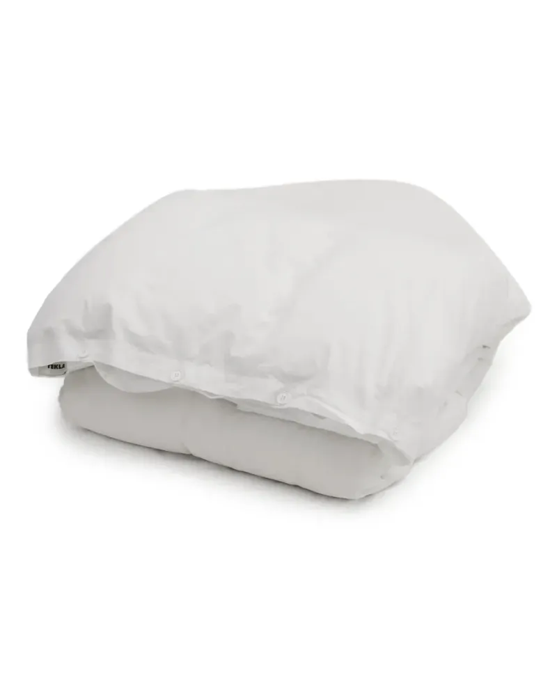 TEKLA Percale Bettbezug (200cm x 140cm) - Weiß Weiß