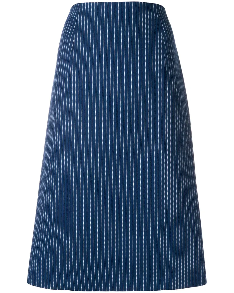 Fendi Midirock mit Nadelstreifen - Blau Blau
