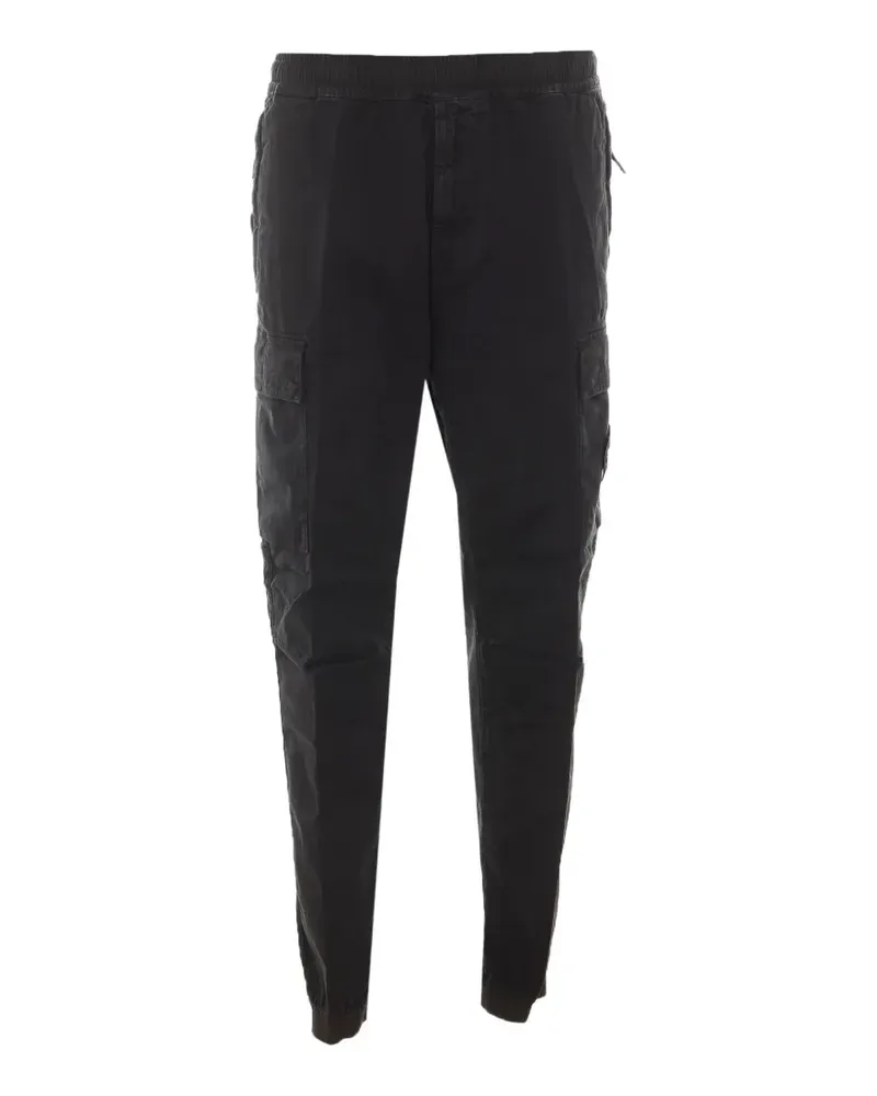Stone Island 3100033 Stretch "Old" Cargohose aus Bio-Twill - Schwarz Schwarz