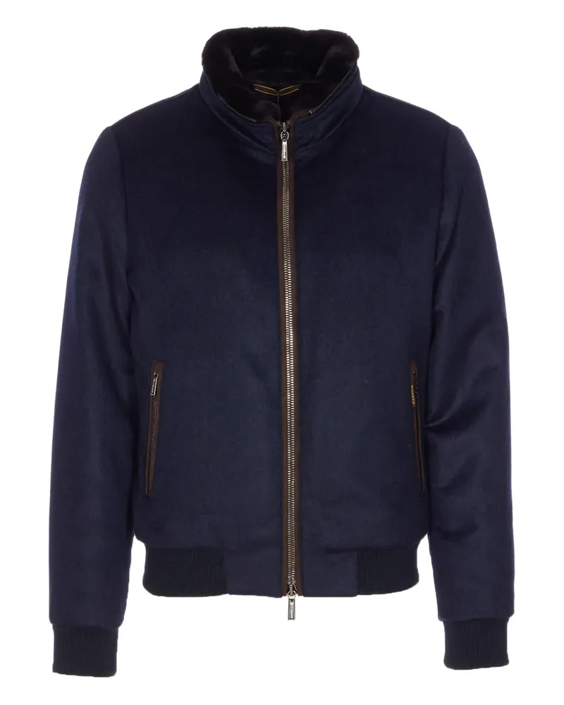 MOORER high-neck padded jacket - Blau Blau