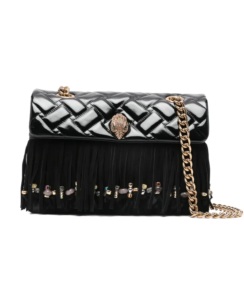 Kurt Geiger quilted-design fringed shoulder bag - Schwarz Schwarz